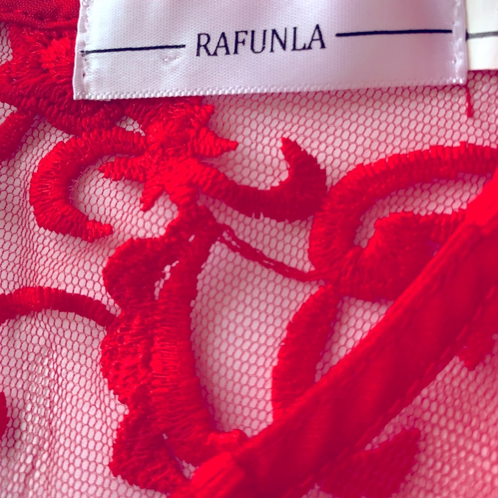 Rafunla Red Gown Sz L - Picture 7 of 8